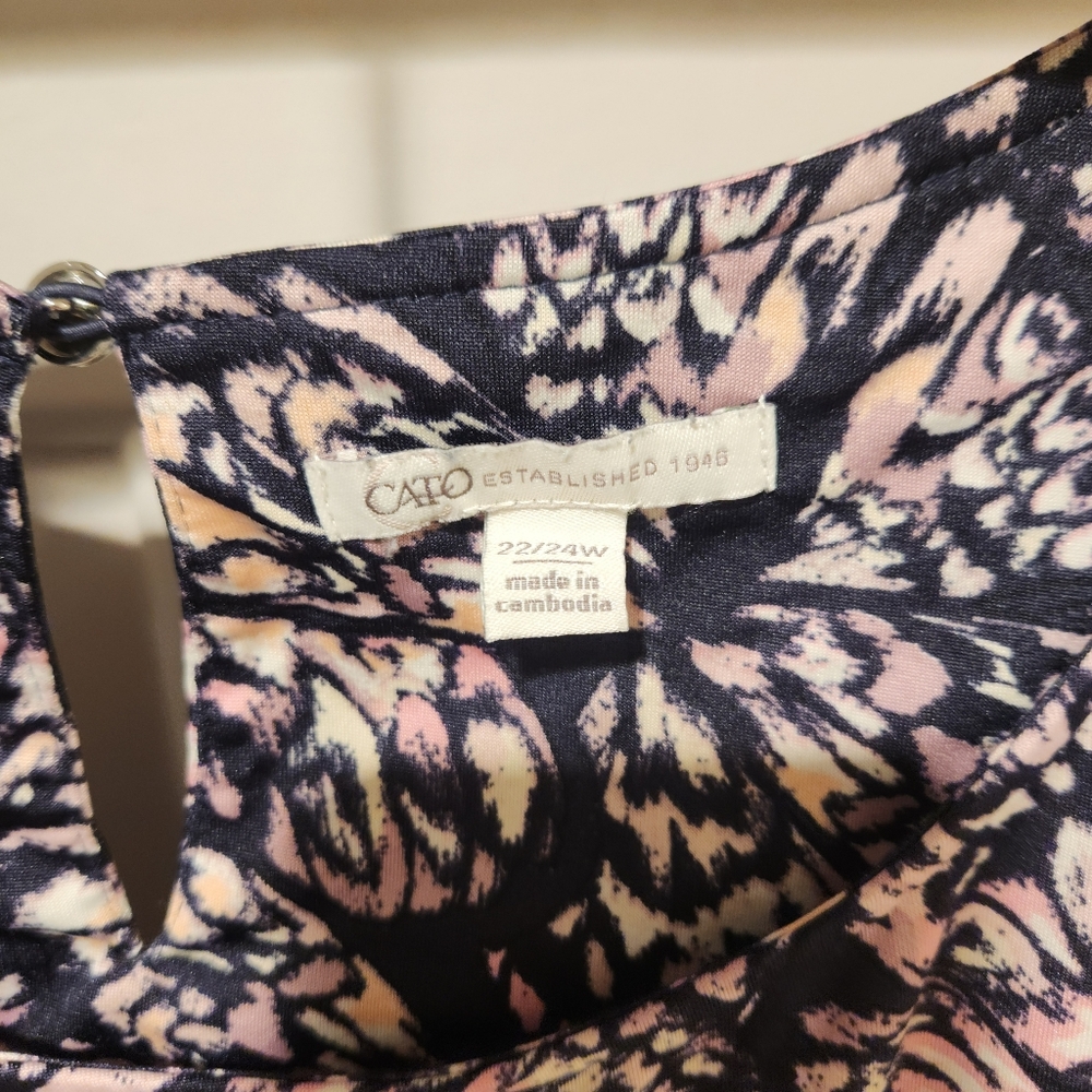 Cato Butterfly Print Babydoll Size 22 Plus Flowy Boho Fairycore Cottagecore - Picture 7 of 10